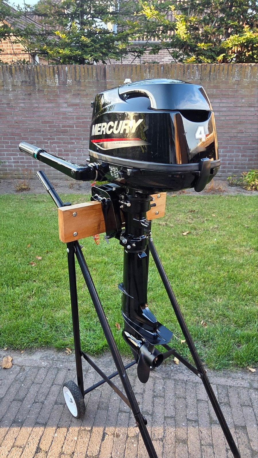 Buitenboordmotor Mercury 4PK 4-Takt kortstaart + onderhoud, Ophalen, Minder dan 5 pk, Viertaktmotor, Zo goed als nieuw