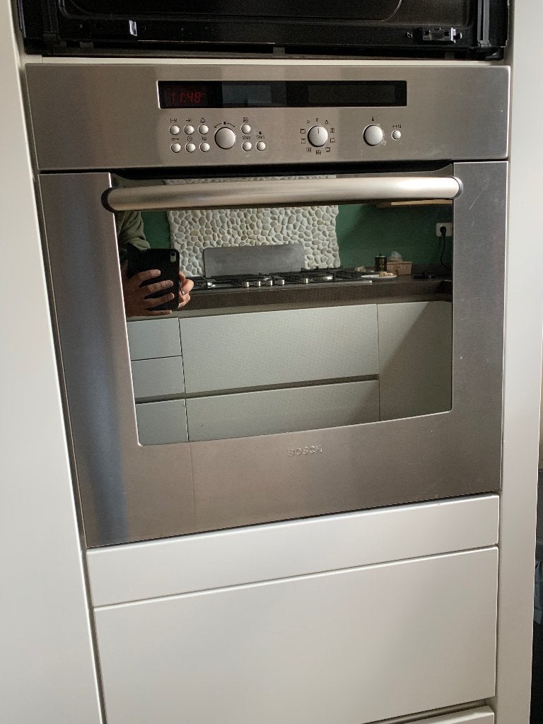 Bosch Combimagnetron - Inbouw, RVS, Witgoed en Apparatuur, Magnetrons, Combimagnetron, Gebruikt, Hete lucht, Ophalen of Verzenden