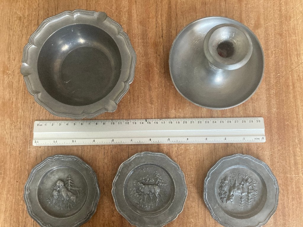 5 tinnen vintage voorwerpen, Ophalen of Verzenden