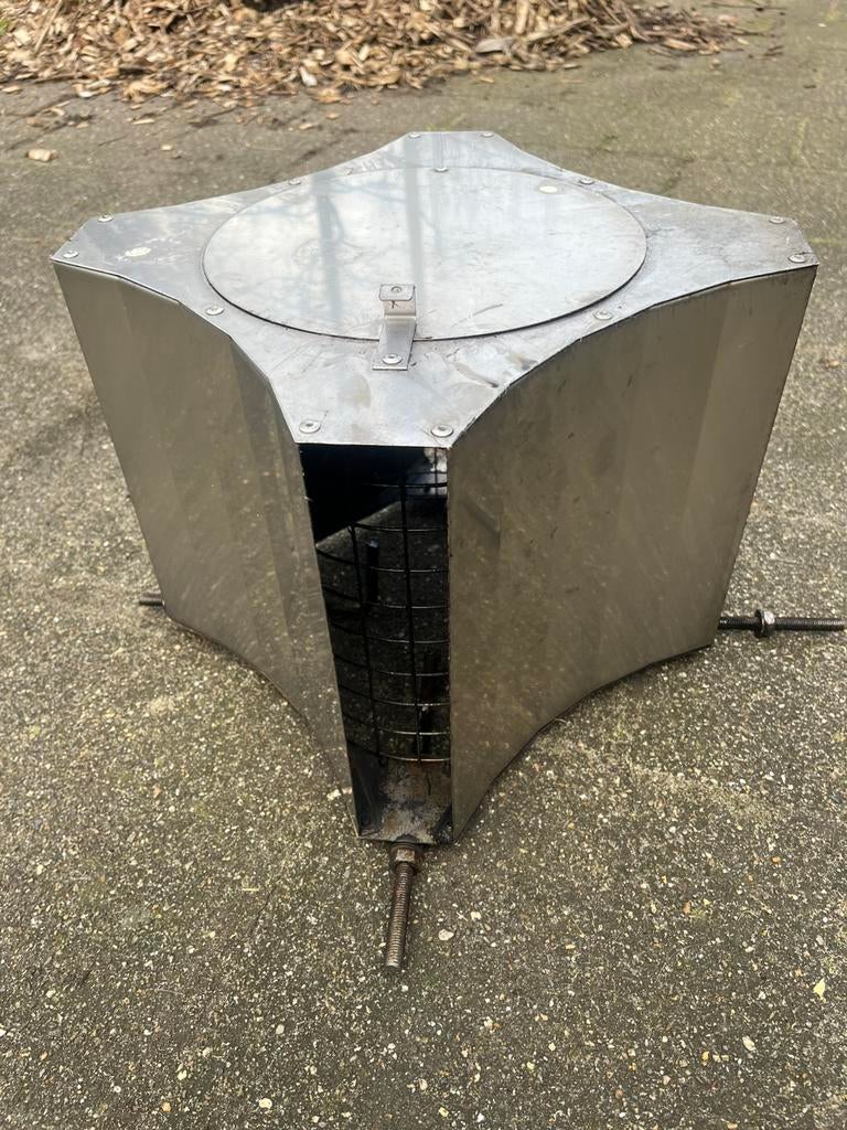 FireMaster Trek storm kap open haard rvs 10 tot 26 cm, Ophalen of Verzenden, Zo goed als nieuw, Inbouwhaard, Houthaard