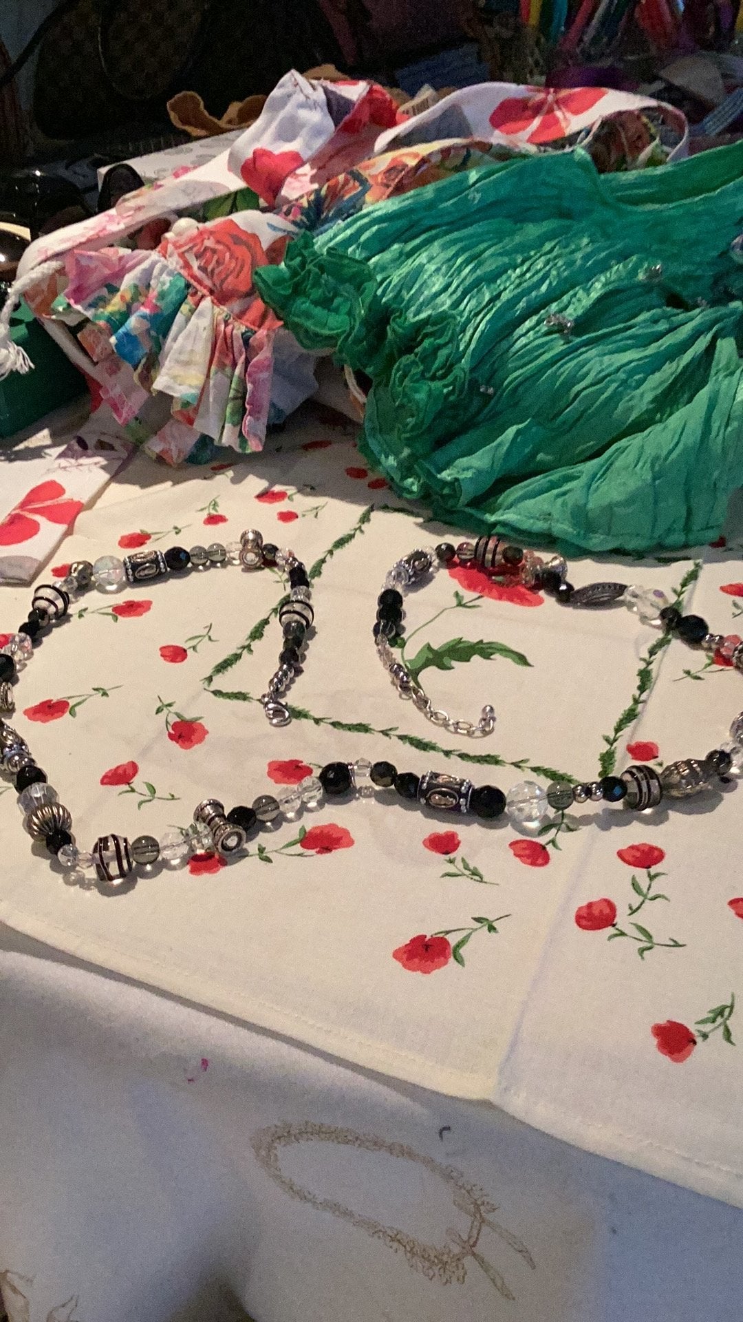 Ketting geslepen kralen, Verzenden, Zo goed als nieuw, Overige materialen
