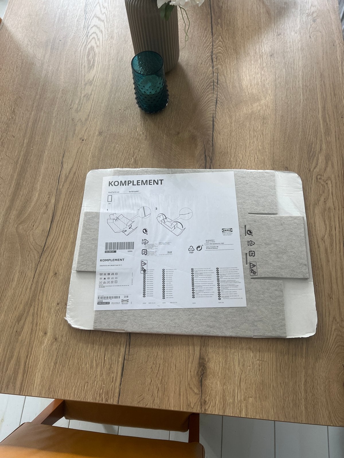 IKEA KOMPLEMENT lade-inzet grijs, nieuw in verpakking, Overige materialen, Minder dan 50 cm, Nieuw, Ophalen of Verzenden
