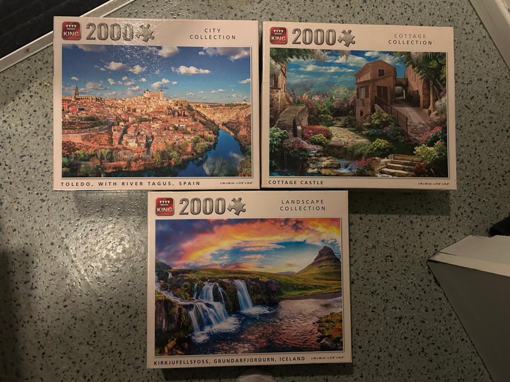 King Legpuzzels 2000 stukjes - 3 stuks, Ophalen of Verzenden, Meer dan 1500 stukjes, Zo goed als nieuw, Legpuzzel