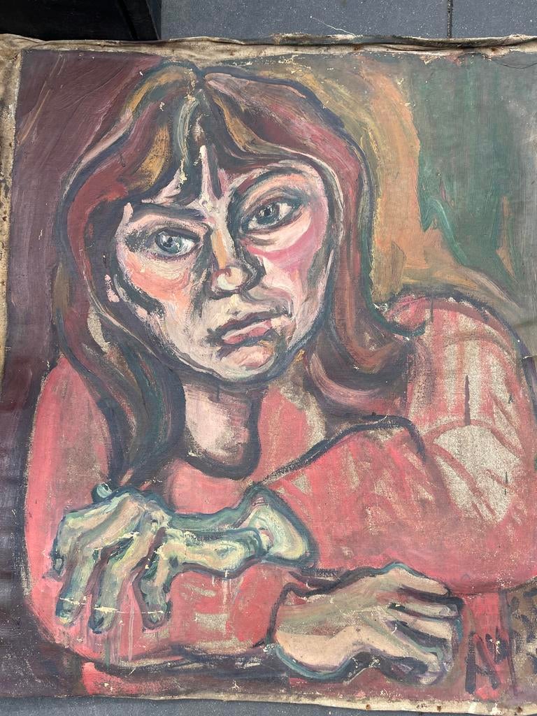 Schilderij: Vrouw Rob Aussen, Antiek en Kunst, Kunst | Schilderijen | Modern, Ophalen of Verzenden
