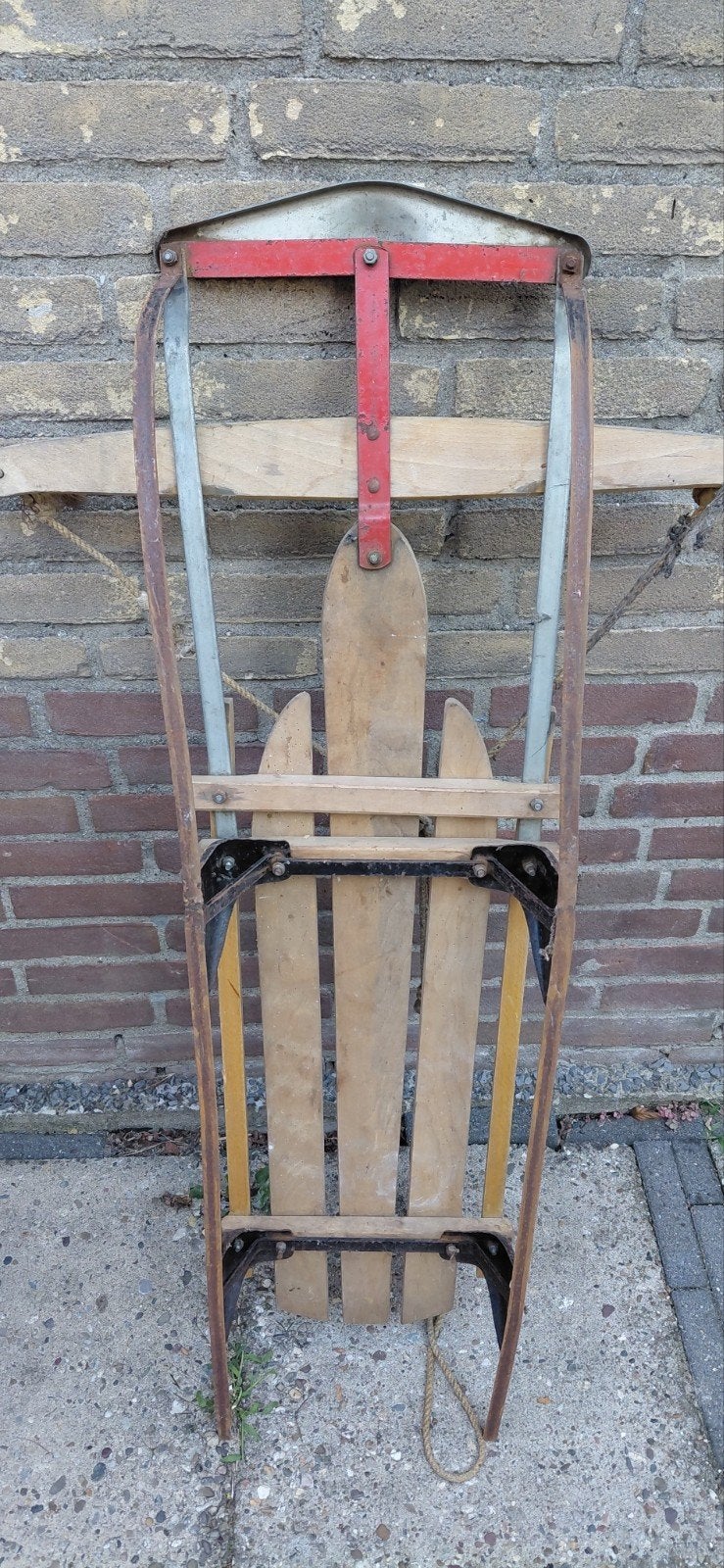 Vintage Houten Slee "The Flying Dutchman" - Flexible Flyer, Ophalen, Gebruikt, Hout