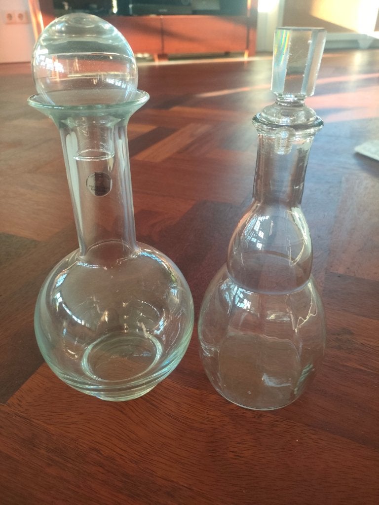 Vintage glas met verzilverde voet, Ophalen of Verzenden