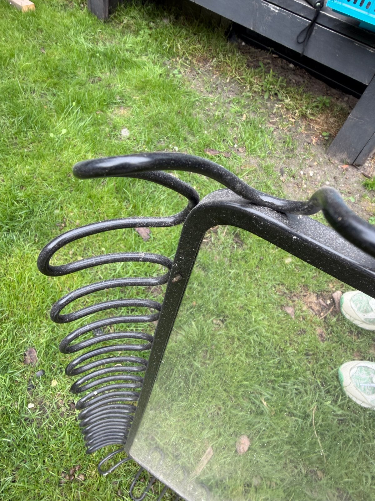 Spiegel met metalen omlijsting - Horizontaal/Verticaal, Ophalen, Minder dan 50 cm, Gebruikt, Minder dan 100 cm