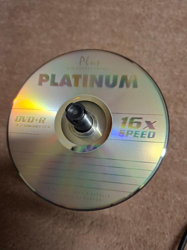 Platinum DVD+R 4.7 GB 16x snelheid dvd schijf, Computers en Software, Beschrijfbare discs, Op spindel, Ophalen of Verzenden, Dvd