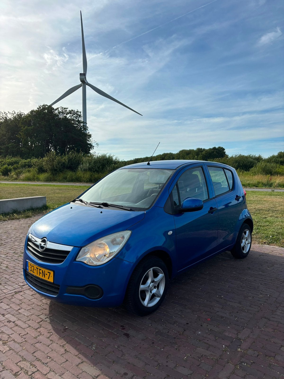 Opel Agila 1.0 12V 2012 Blauw, Stof, Blauw, Origineel Nederlands, Handgeschakeld