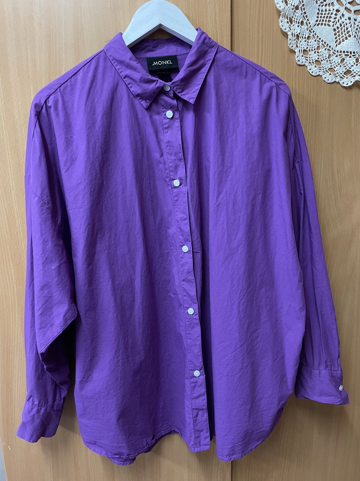 Monki paarse blouse maat M, Ophalen of Verzenden, Zo goed als nieuw, Maat 38/40 (M), Paars