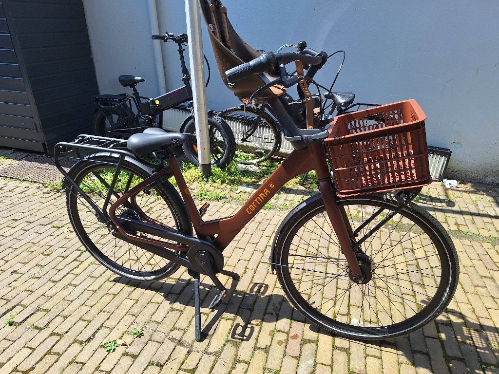 Cortina common family maat 50 met kinderzitje, windscherm, Versnellingen, Zo goed als nieuw, 50 tot 53 cm, Schijfrem