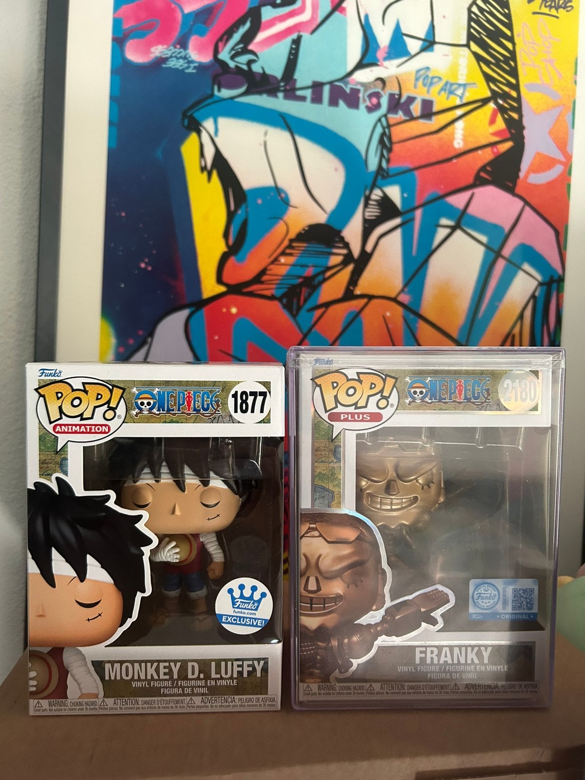 Funko pop! Franky Bronze Statue & Luffy 1877 Exclusive, Ophalen of Verzenden, Zo goed als nieuw