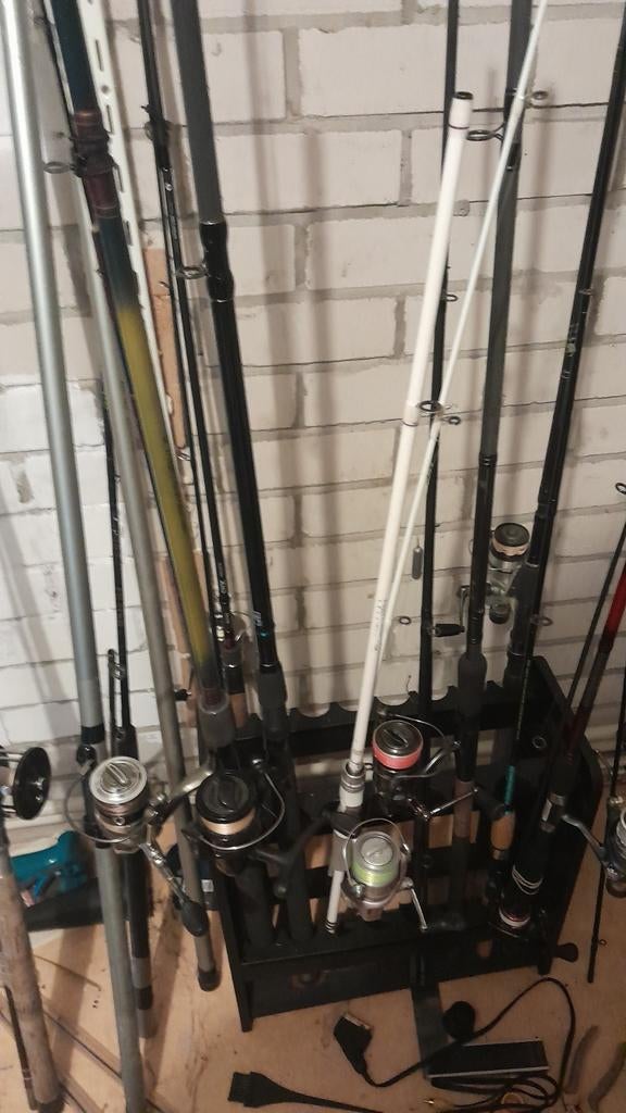 11 Werphengels en feederhengels met Shimano molens, Ophalen of Verzenden, Gebruikt, Werphengel