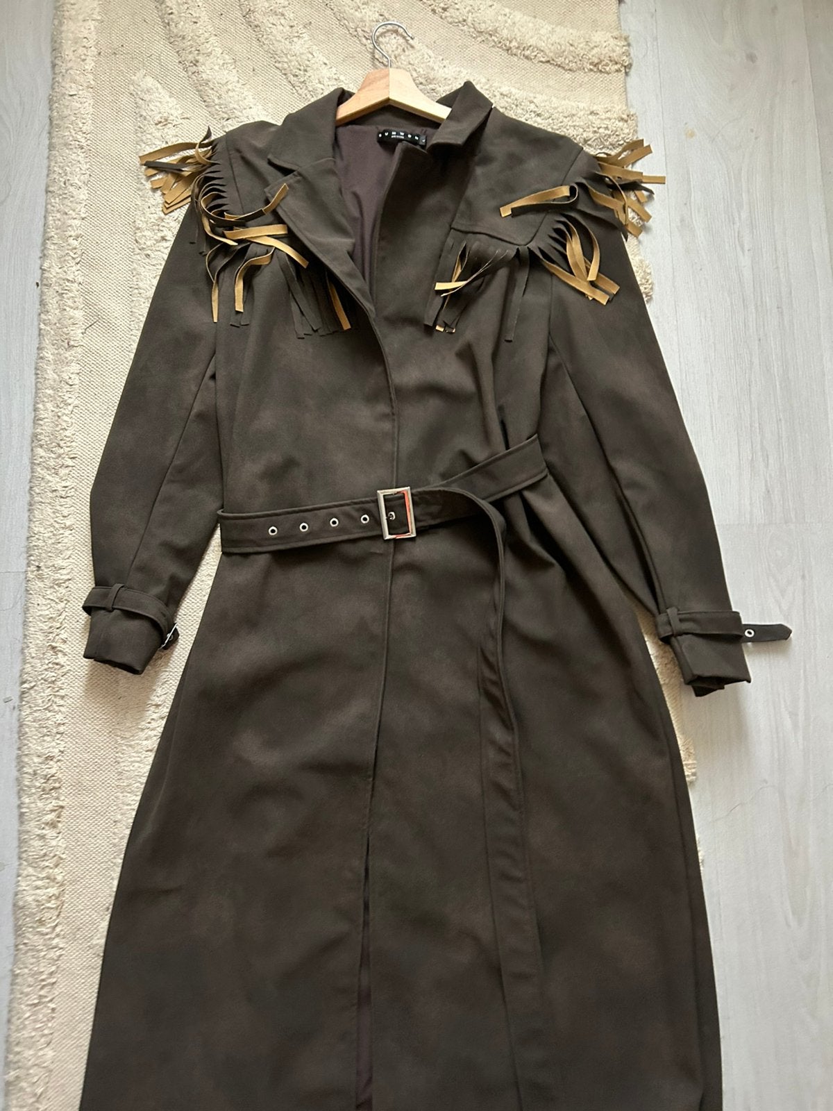 Cowgirl stijl trenchcoat maat 42 nieuwe, Kleding | Dames, Ophalen, Nieuw, Maat 42/44 (L), Groen