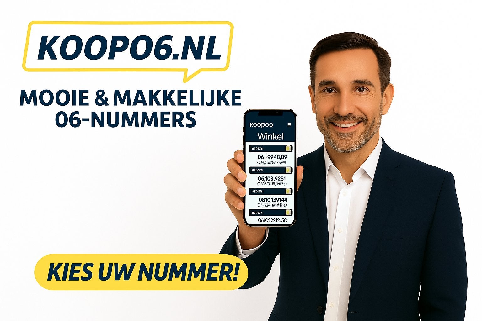 Mooie en Makkelijke 06-nummers van KOOP06•NL, Ophalen of Verzenden, Nieuw