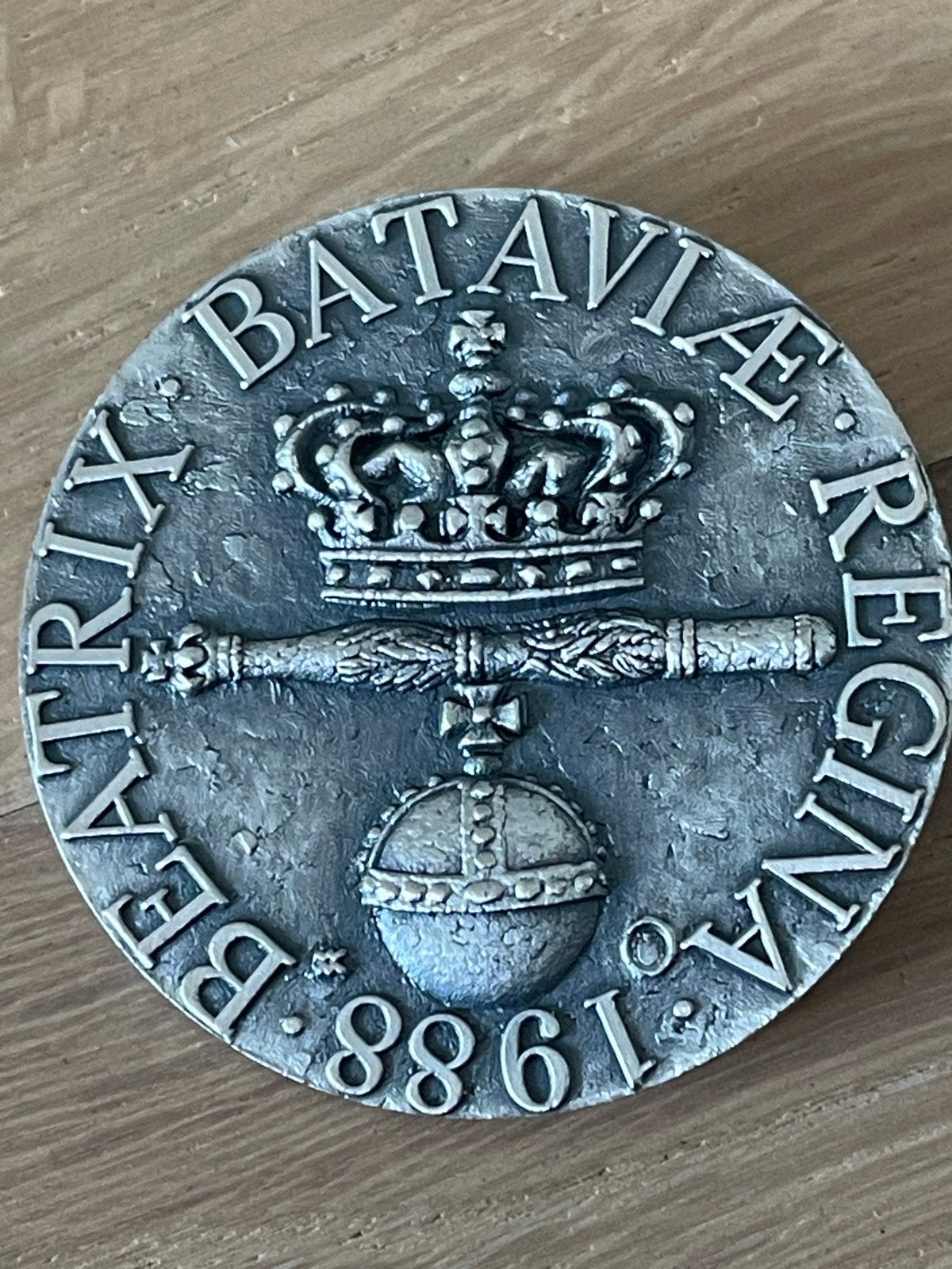 Zilveren Herdenkingsmunt Beatrix Regina 1988, Postzegels en Munten, Penningen en Medailles, Zilver, Nederland, Ophalen of Verzenden