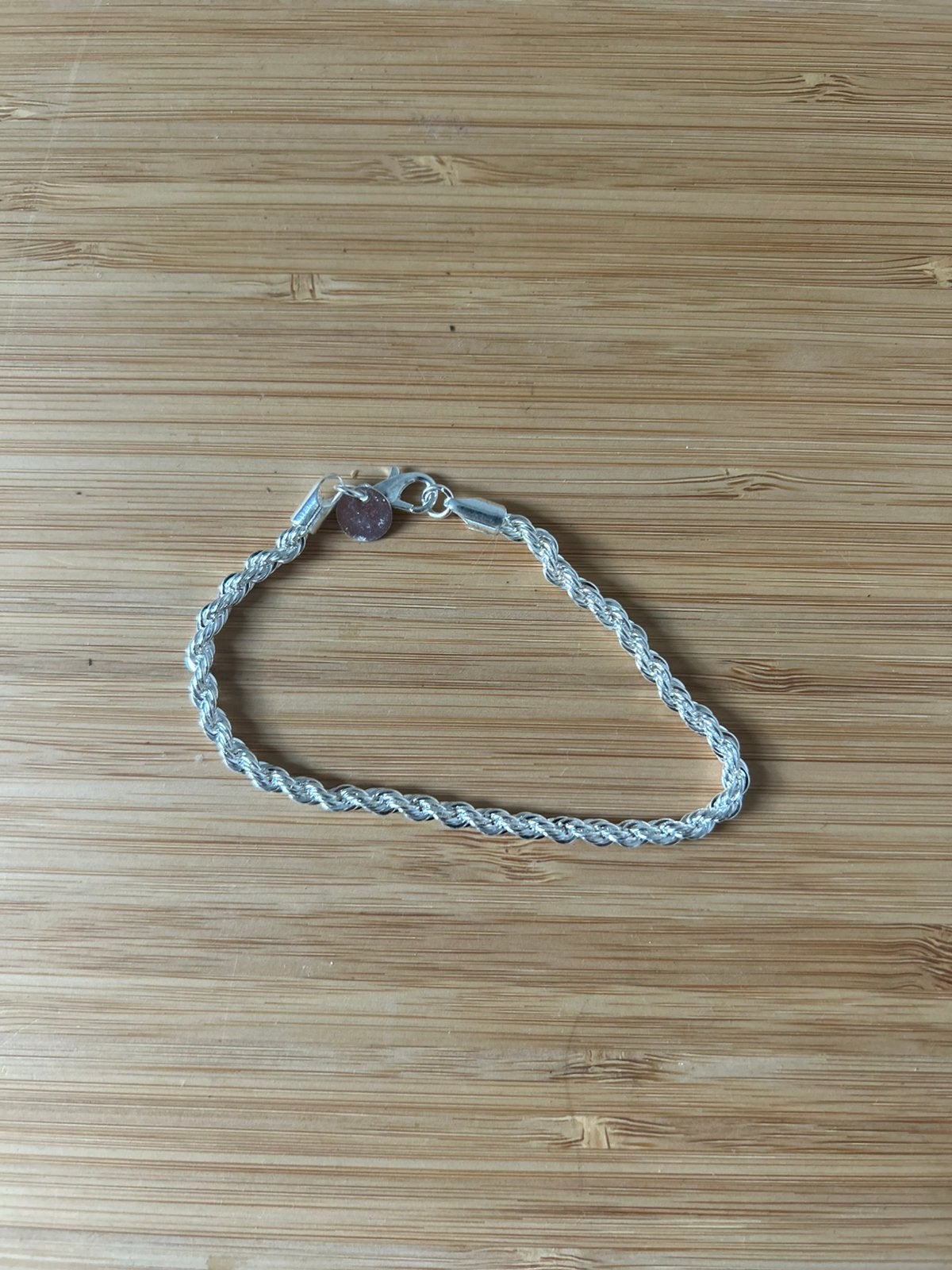 Zilver Rope Armband 17cm, Ophalen of Verzenden, Nieuw, Zilver
