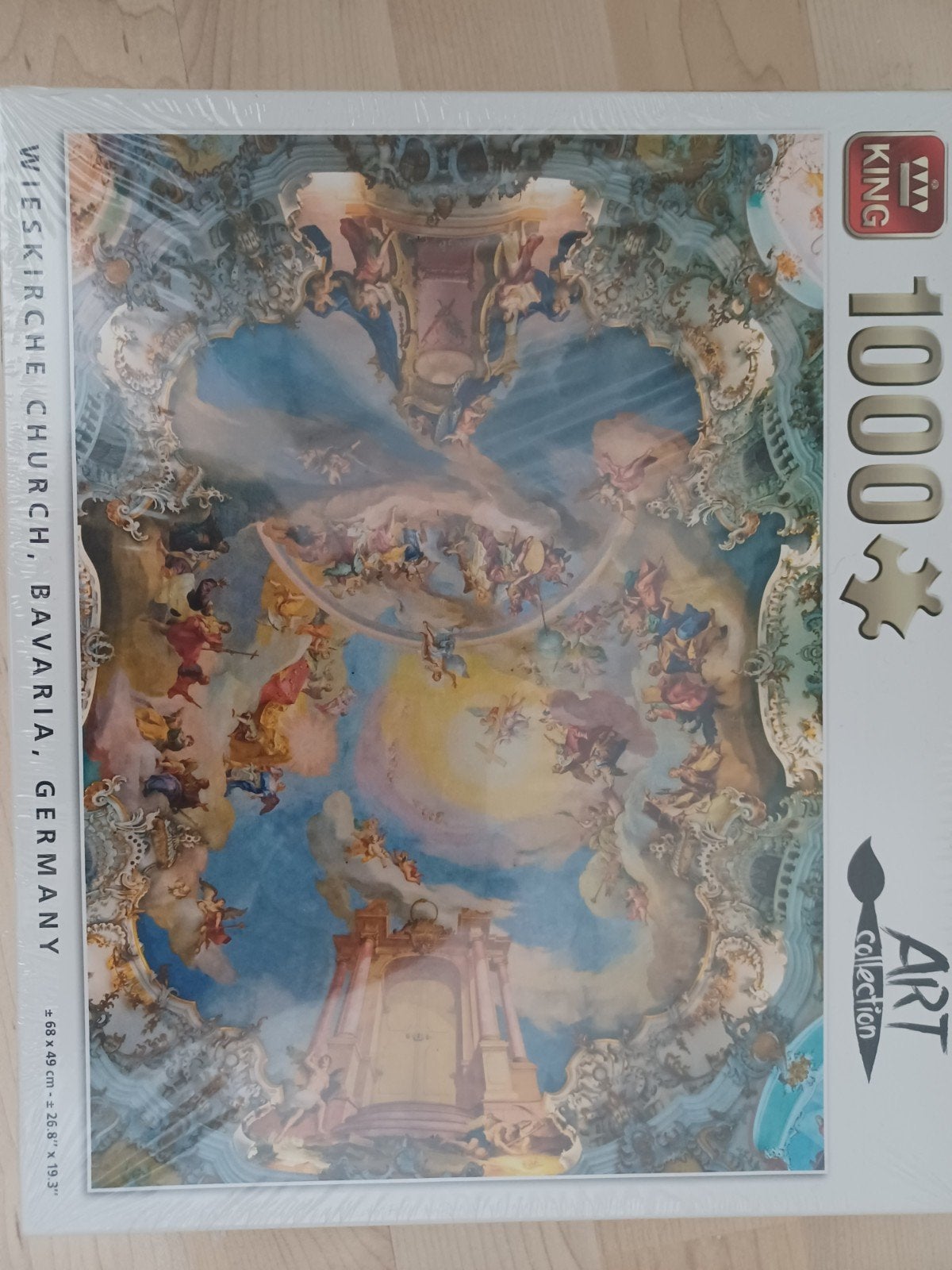 King Legpuzzel Wieskirche Kerk Beieren 1000 stukjes NIEUW, Ophalen of Verzenden, 500 t/m 1500 stukjes, Nieuw, Legpuzzel