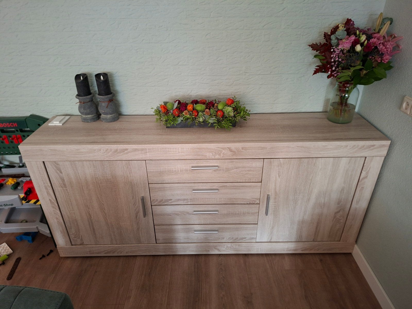Dressoir, Ophalen, Gebruikt, 150 tot 200 cm, Met lade(s)