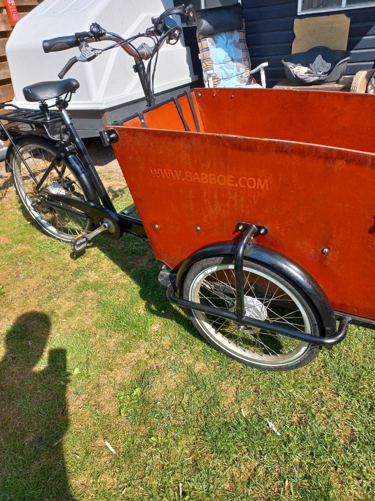 Elektrische Babboe Bakfiets, Gebruikt, Elektrisch, 2 kinderen, Trommelrem