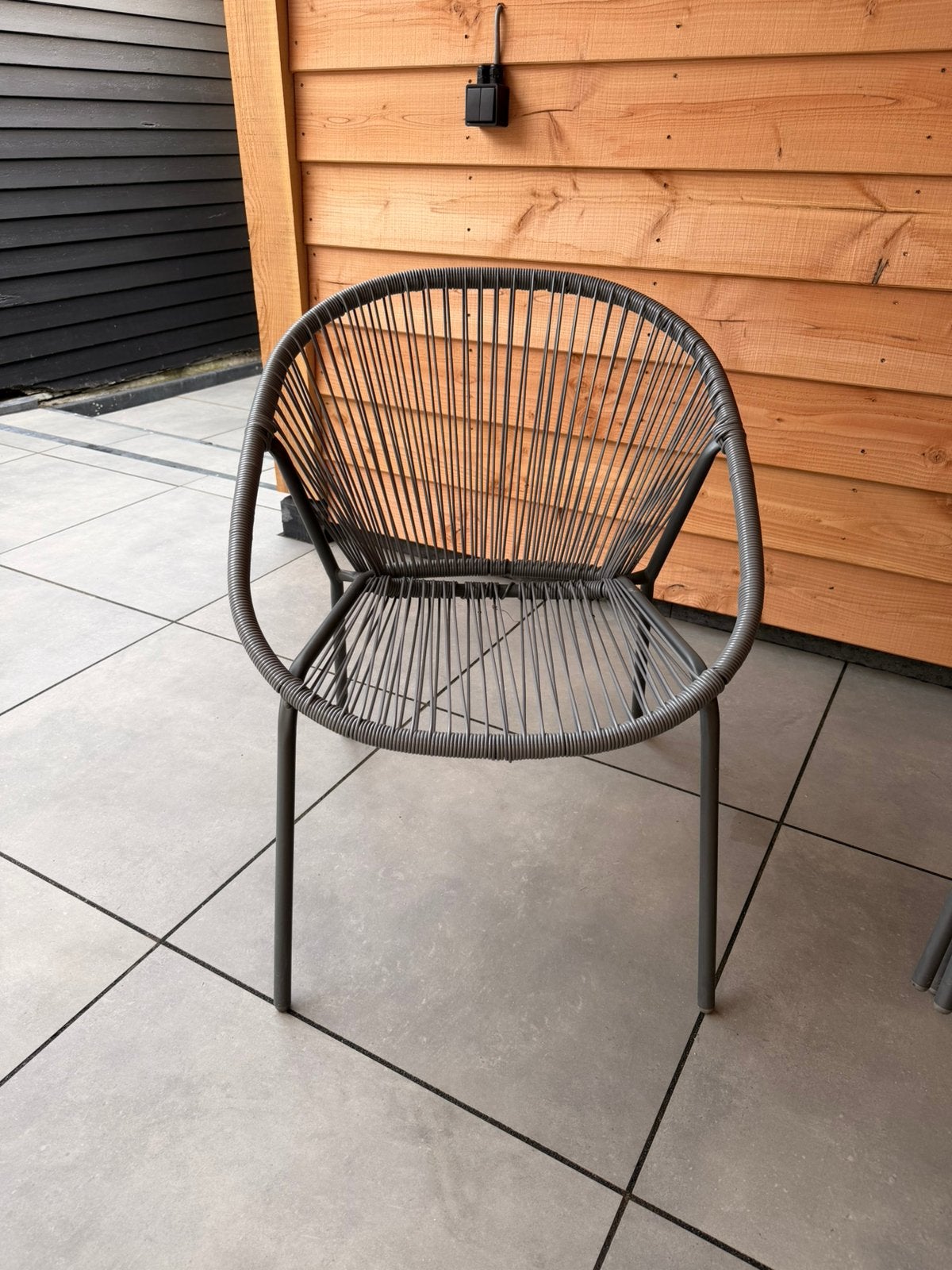 4 Lounge stoelen, Tuin en Terras, Ophalen, Gebruikt, Kunststof, Stapelbaar