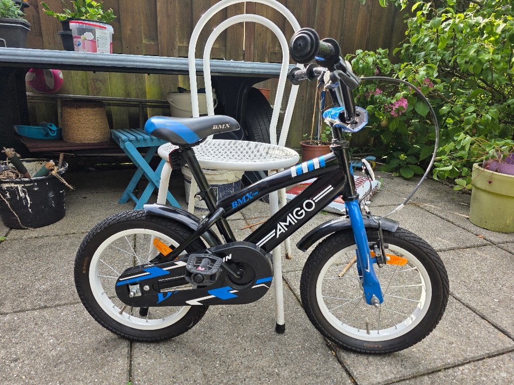 Kinderfiets Amigo BMX, Fietsen en Brommers, Ophalen, Terugtraprem, Zijwieltjes, Amigo