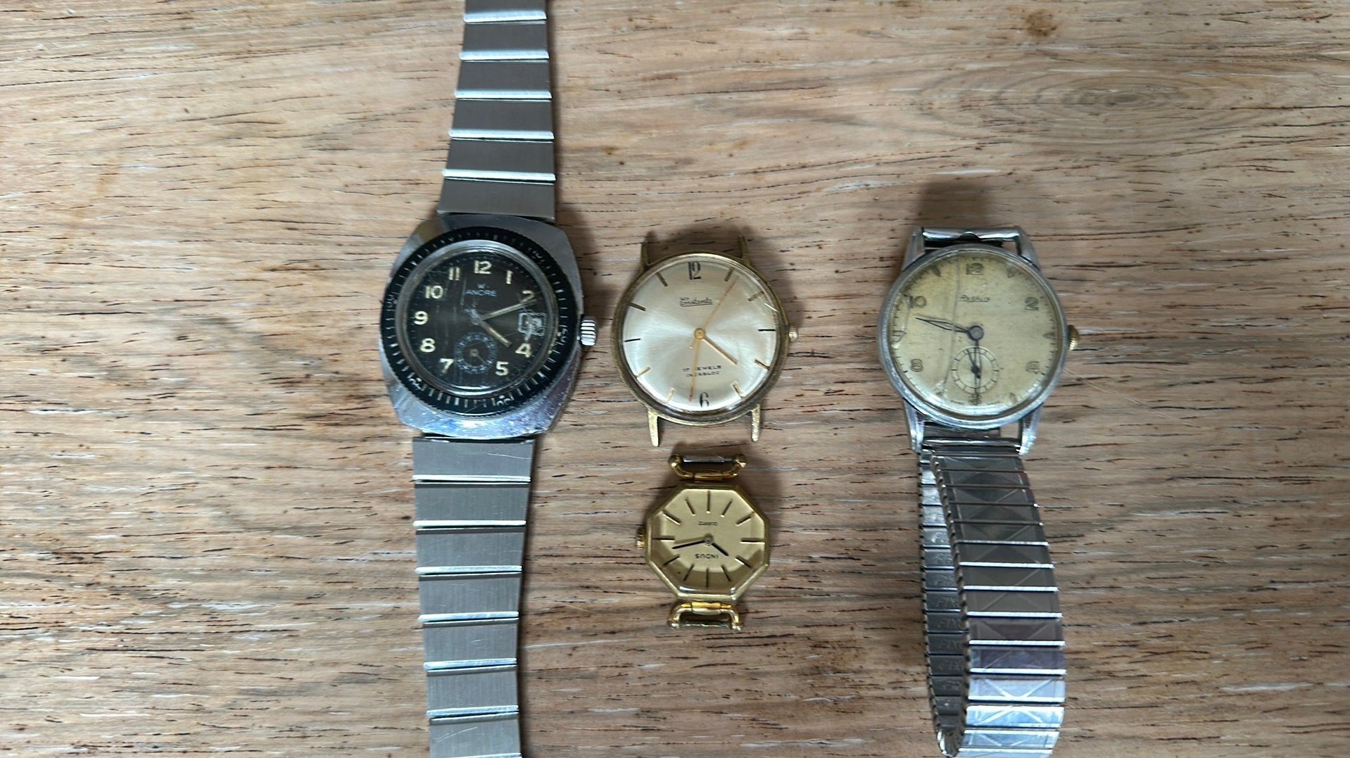 Horloges handwinder, constanta, regalis, ancre, Ophalen of Verzenden, Staal, Overige merken, 1960 of later