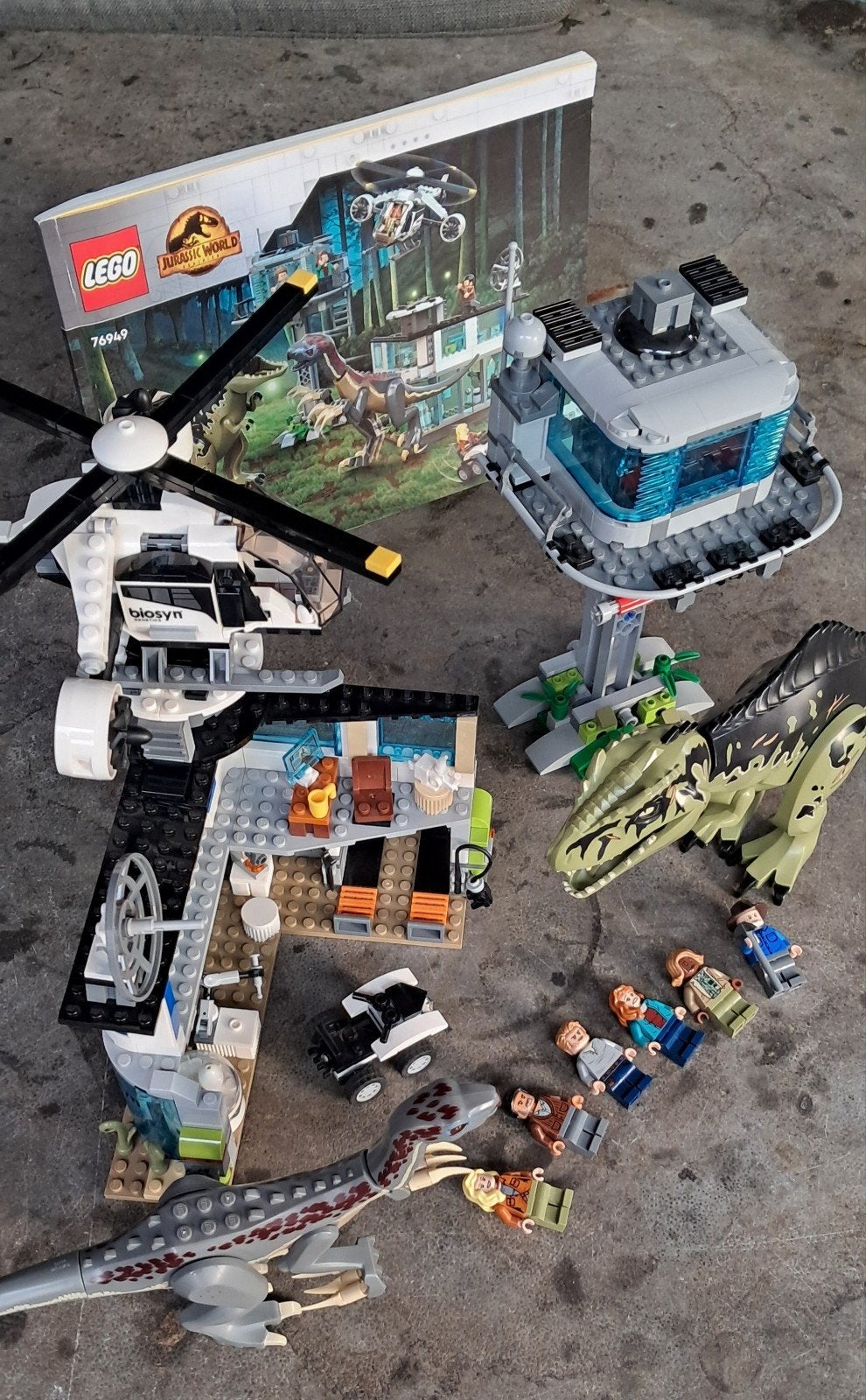 LEGO Jurassic World 76949 Giganotosaurus & Therizinosaurus, Ophalen of Verzenden, Zo goed als nieuw, Overige merken