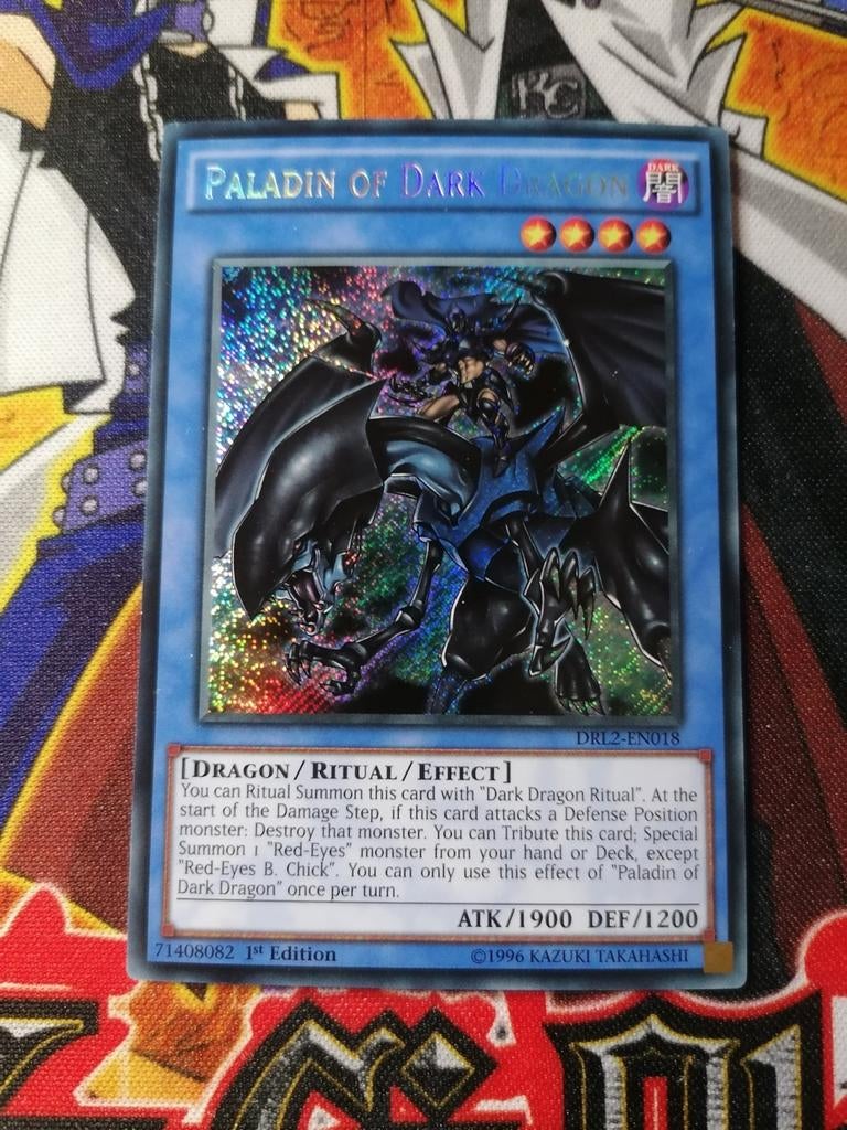 Paladin of Dark Dragon - Secret Rare DRL2 - Yu-Gi-Oh, Hobby en Vrije tijd, Verzamelkaartspellen | Yu-gi-Oh!, Ophalen of Verzenden