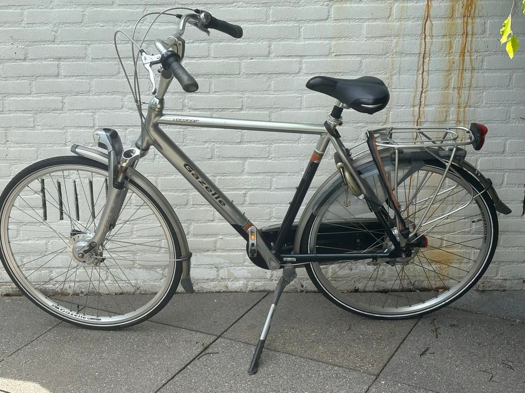 Gazelle Orange Premium zilver grijs Framemaat 57, Fietsen en Brommers, Fietsen | Heren | Herenfietsen, Ophalen, Gebruikt, Versnellingen