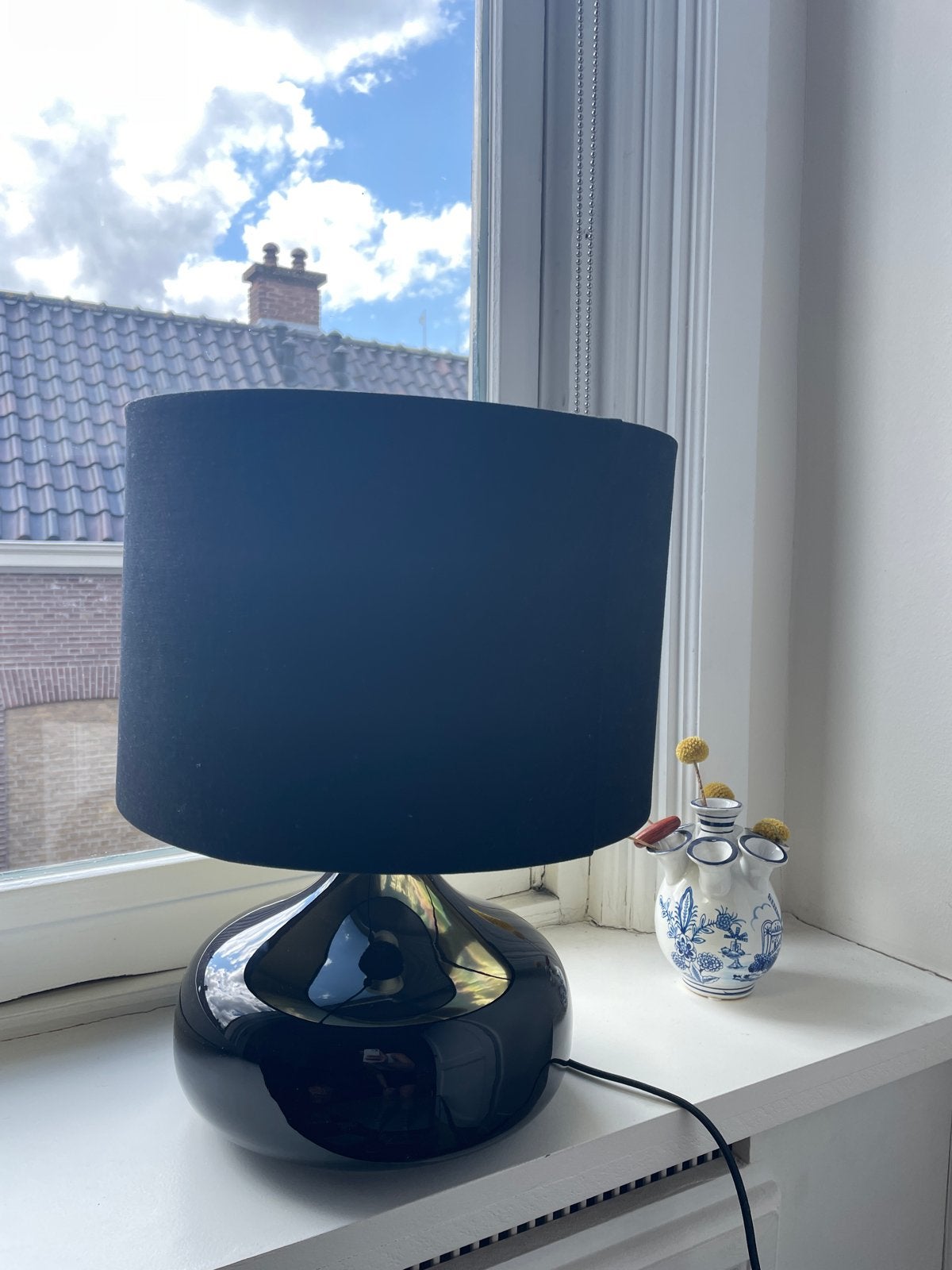 Zara Home - Moderne tafellamp zwart met gouden binnenkant, Ophalen, E27 (groot), Metaal, Modern