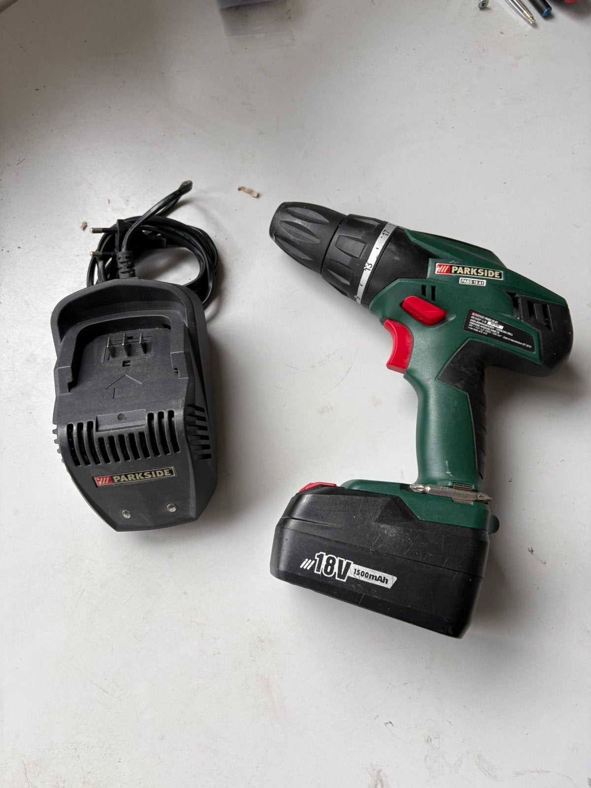 Parkside PABS 18 A1 Accuboormachine 18V met accu en oplader, Verzenden, Zo goed als nieuw, Boor- en Schroefmachine