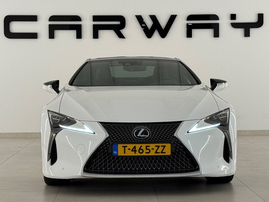 Lexus LC 500h 359pk Carbon dak HUD 21inch (bj 2018), Automaat, Achterwielaandrijving, 4 stoelen, Wit