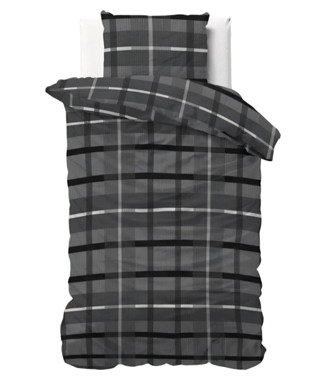 NIEUW 1 Pers. Sleeptime Vintage Check dekbedovertrek, Eenpersoons, Dekbedovertrek, Nieuw, Ophalen of Verzenden