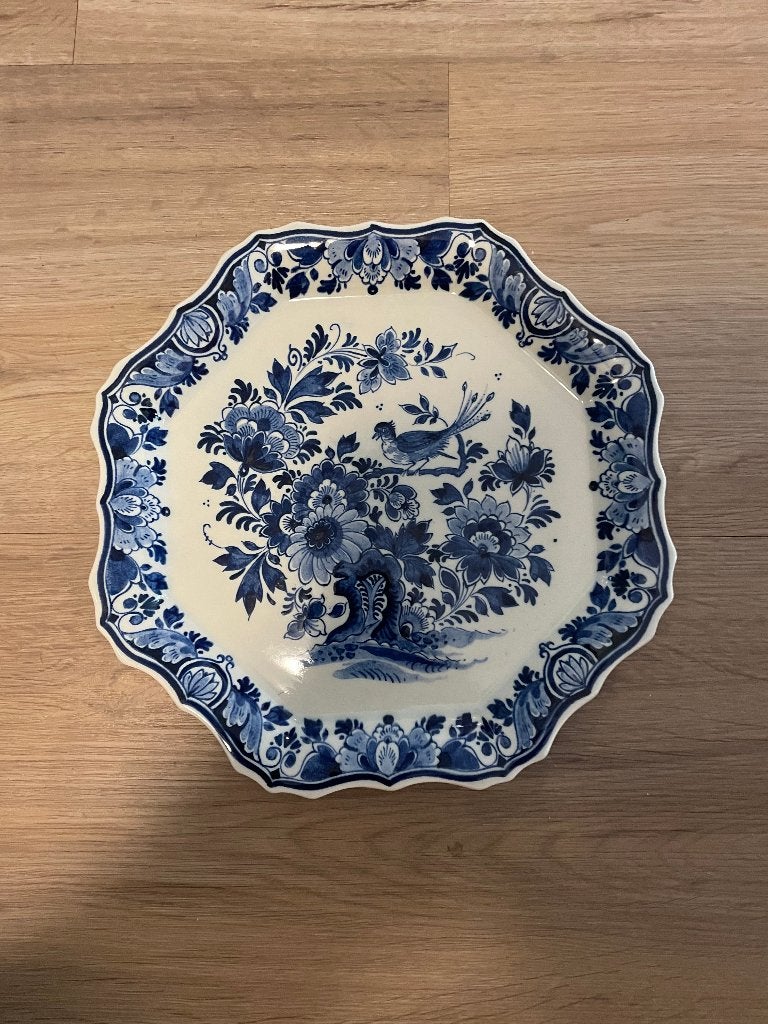 Antiek Delfts Blauw Wandbord - Handgeschilderd, Antiek en Kunst, Ophalen