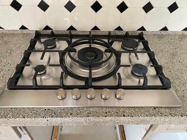 Bosch kookplaat gas 5 kookzones, Ophalen, Gebruikt, Inbouw, Gas