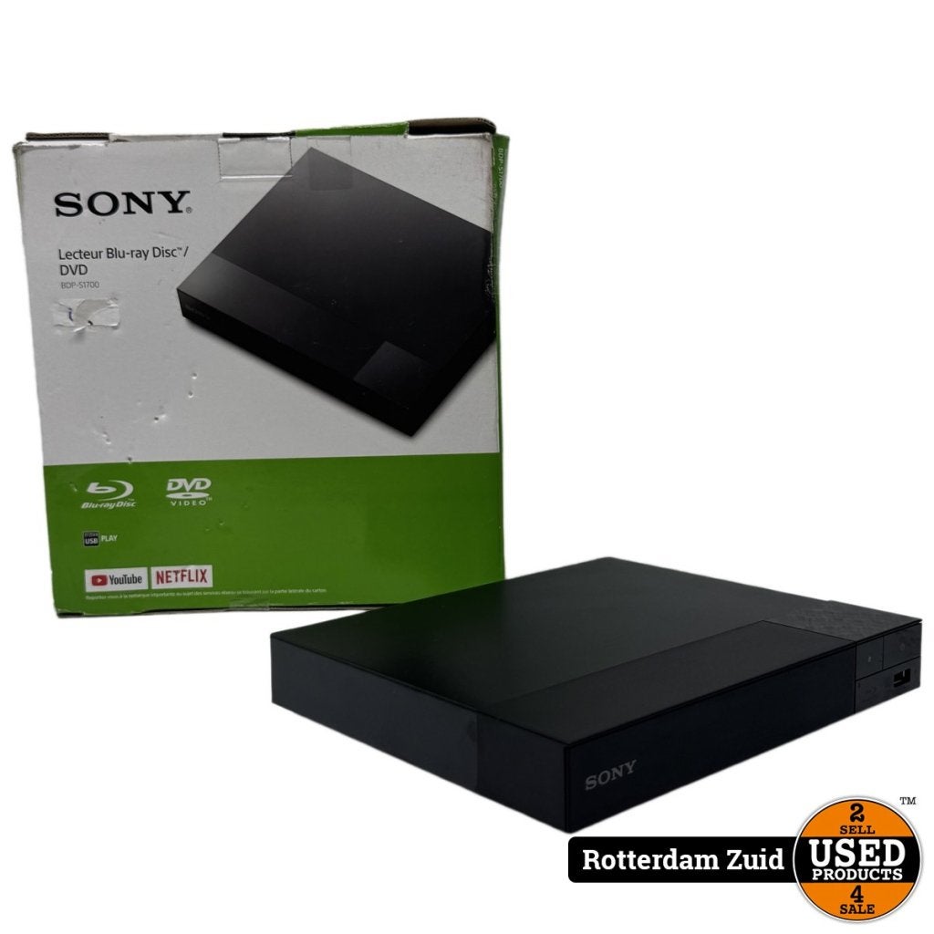 Sony BDP-S1700 Blu-ray-speler | In doos | Met garantie, Cd's en Dvd's, Blu-ray, Gebruikt