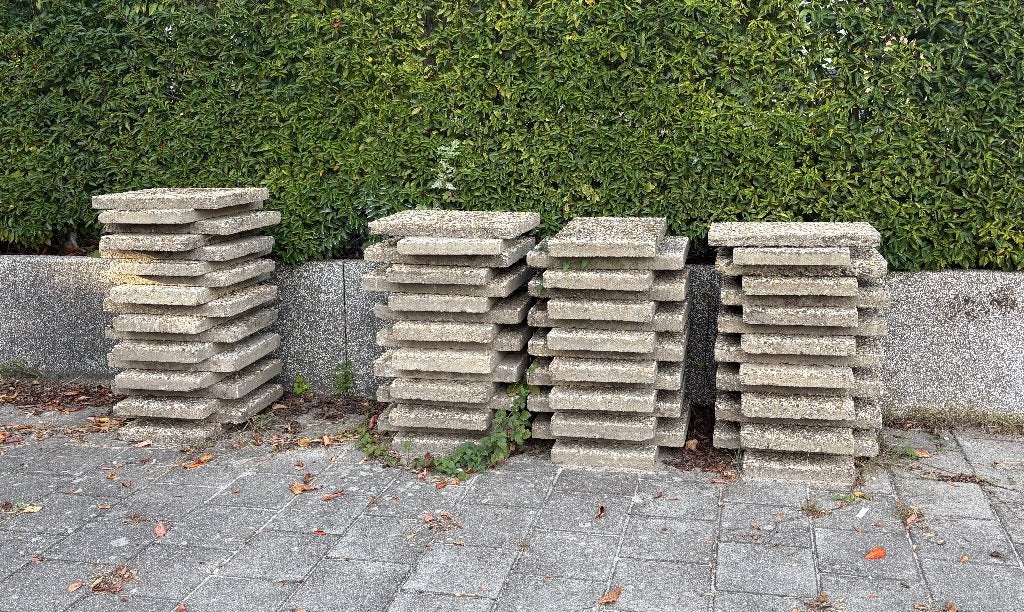 Grindtegels 60x40 GRATIS af te halen, Ophalen, Gebruikt, 10 m² of meer, Beton