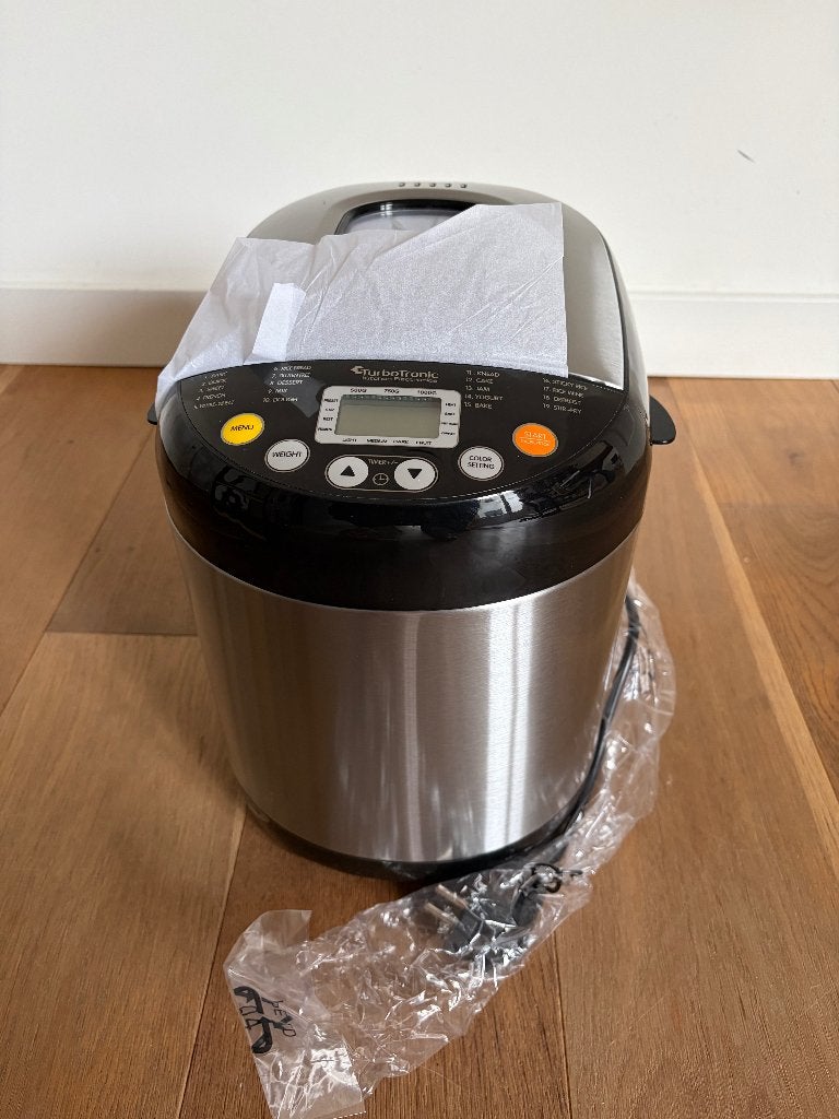 TurboTronic broodbakmachine BM100, Met timer, 800 tot 1200 gram deeg, Nieuw, Ophalen of Verzenden