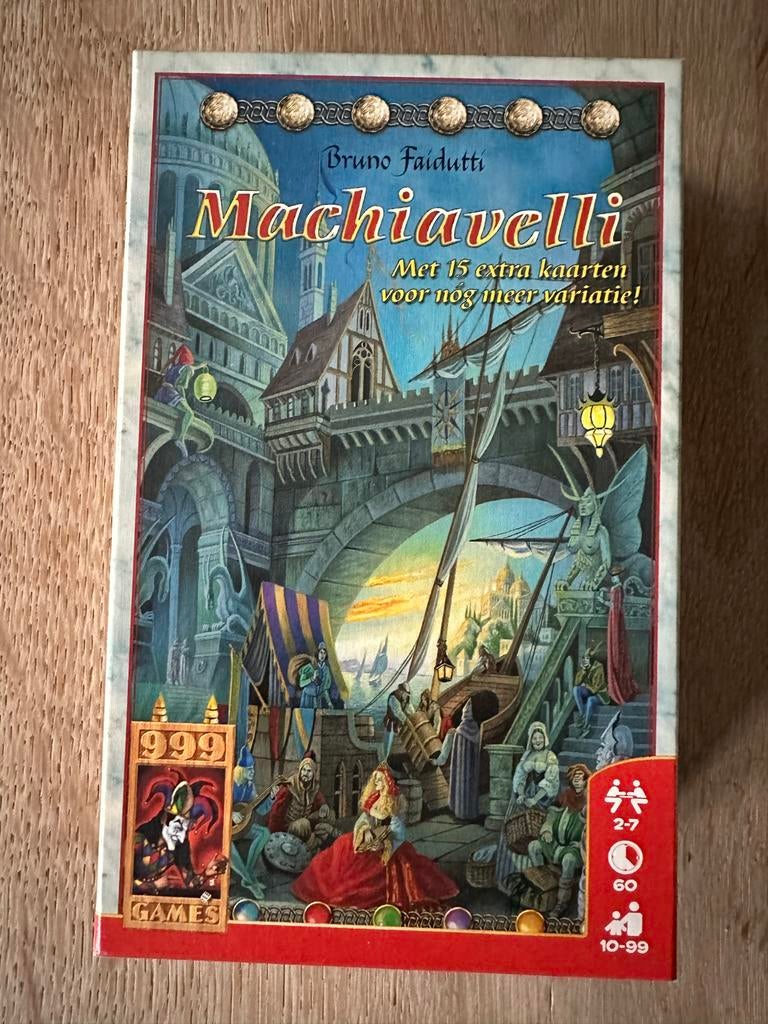 Machiavelli Bordspel - 999 Games, Drie of vier spelers, Ophalen of Verzenden, Zo goed als nieuw