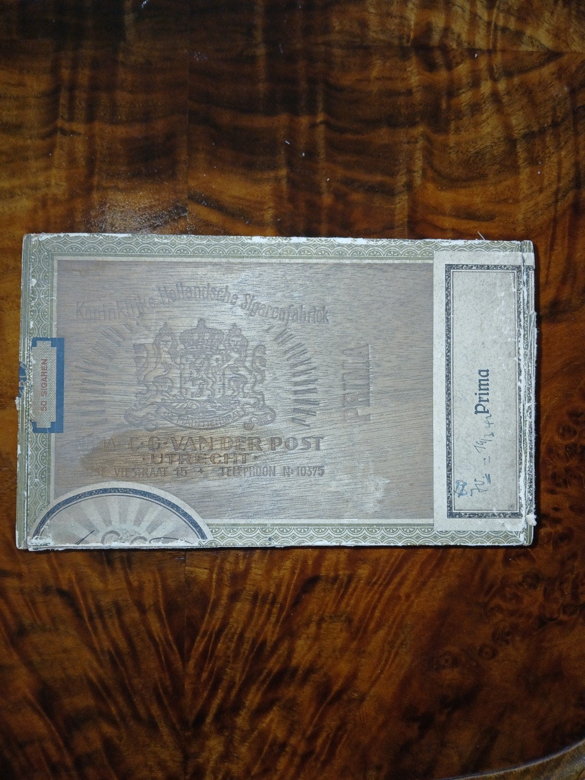 zeer oude sigaren kistje c g van der post, Ophalen of Verzenden, Gebruikt, Tabaksdoos of Verpakking