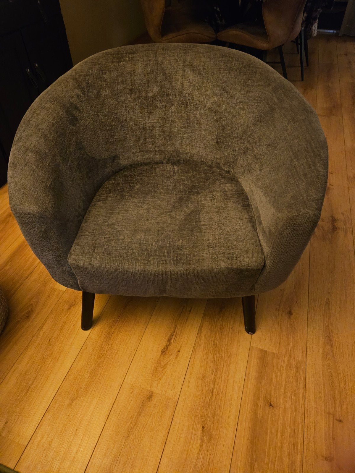 Antraciet fauteuil van Leen Bakker, zo goed als nieuw, Huis en Inrichting, Ophalen, 75 tot 100 cm, Zo goed als nieuw, Stof