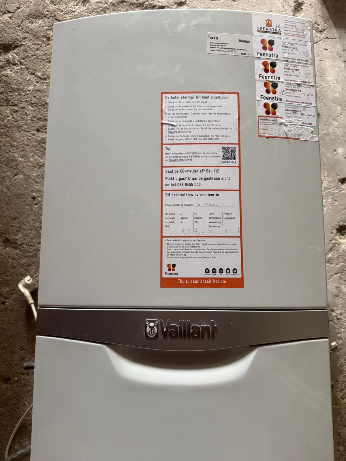 Vaillant cv ketel, Ophalen, 30 tot 80 cm, Gebruikt, Cv-ketel of Combi-ketel