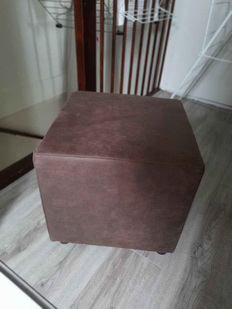 Hocker bruin, Ophalen, Zo goed als nieuw, Vierkant, 50 tot 75 cm