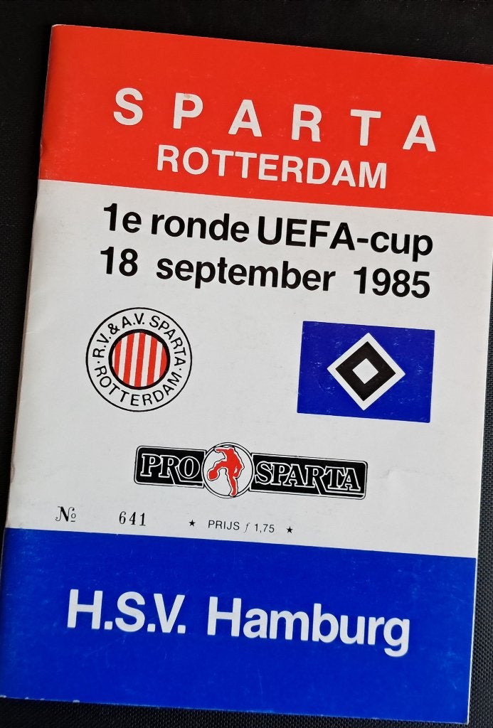 Sparta - Hamburg SV 1985/1986 UEFA - Cup, Ophalen of Verzenden, Zo goed als nieuw, Sparta, Boek of Tijdschrift