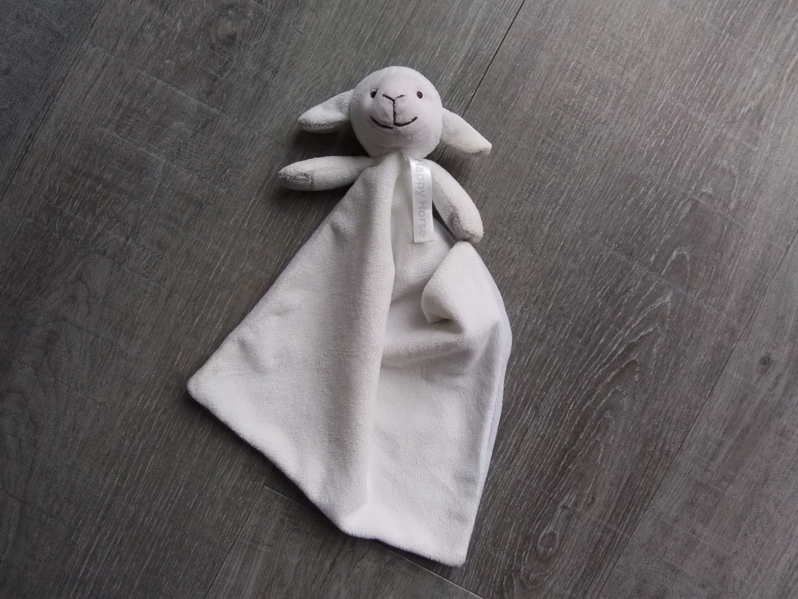 Happy horse knuffeldoekje schaap blauw met wit, Ophalen of Verzenden