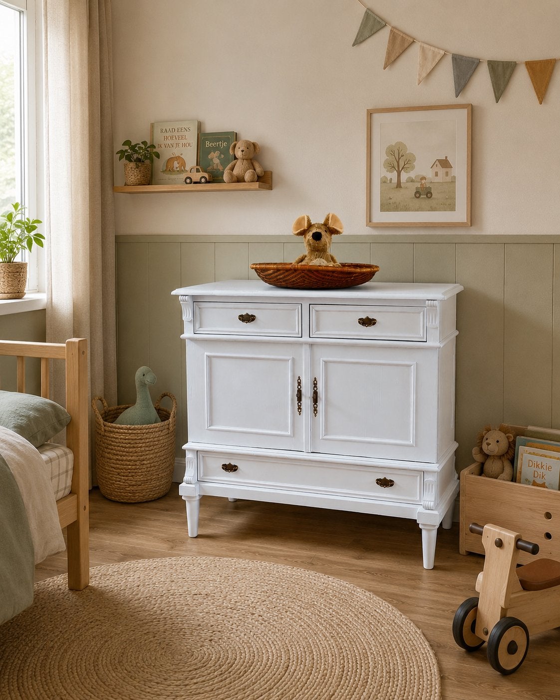 Antieke grenen commode, Ophalen, 50 tot 70 cm, 90 tot 105 cm, 100 cm of meer