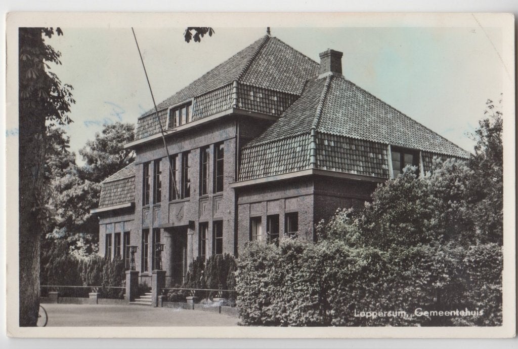 203 Loppersum - Gemeentehuis 1961 Uitg. L. H. Bijleveld B86, Verzenden, 1960 tot 1980, Gelopen, Groningen