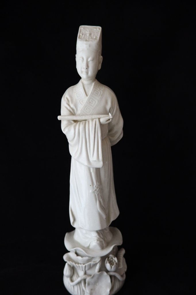 Vintage Blanc de Chine Taoist immortal porseleinen beeld, Ophalen