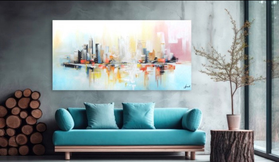 Monika Spiewak - schilderij 140x70 - gekocht via Catawiki, Ophalen
